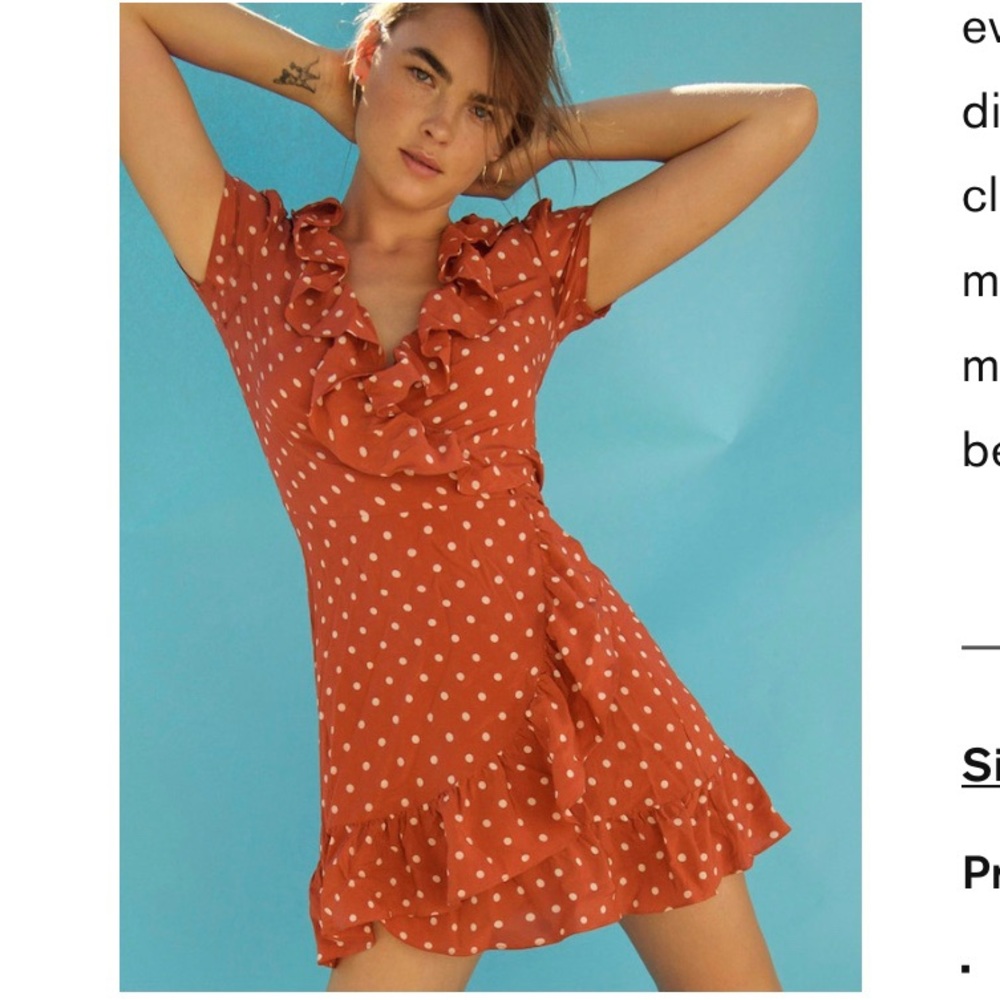 Realisation Par Valentina Dress Rust Spot XS NWT